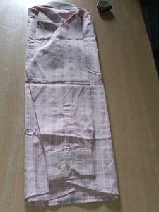 Men's Pink Checkered Long Sleeve Shirt