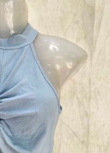 Ruched Halter Neck Crop Top