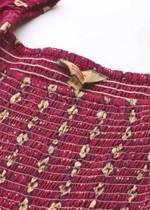 Stylish Burgundy Printed Jumpsuit