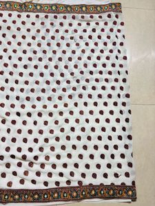 Elegant White Saree for shravan festival