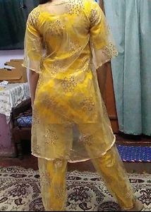 Elegant Lace Kurta jacket Set