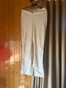 H&M Faux Leather Bootcut Trousers