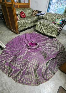 Beautiful Purple Lehenga Skirt