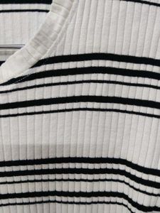 Striped Tee with 3/4 Sleeves