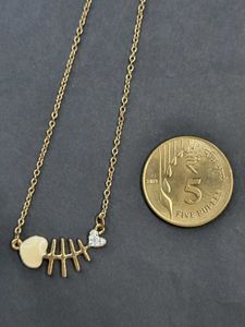 Gold Fishbone Necklace