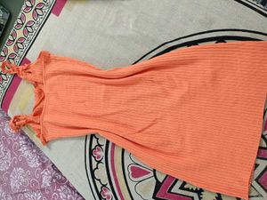 Vibrant Orange Bodycon Dress