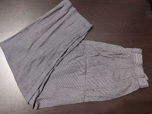Gray Plaid Patterned Trousers