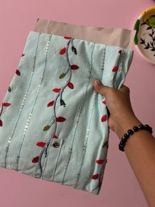 Blue Kurta + Free Gift
