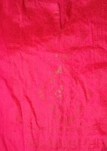 Bright Red Embroidered Kurta