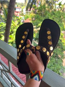 Stylish Studded Flip Flops