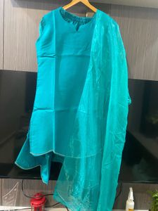 Teal Kurta Set with Dupatta