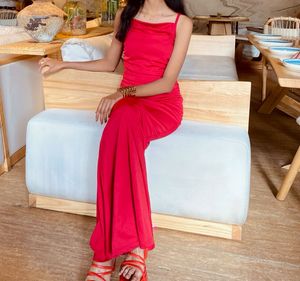 Red Maxi Dress - Elegant Evening Wear
