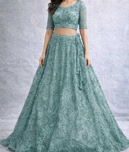 Mint Green Embellished Lehenga Choli