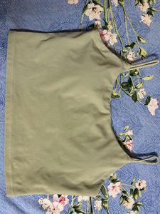 Sage Green padded Crop Tank Top