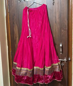 flaire skirt with net dupatta