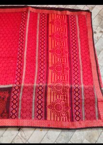 new unused Beautiful Red  Saree with blouse pc