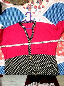 Stylish Pink and Black  full length gown