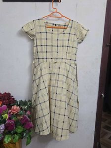 Yellow Checkered Dress