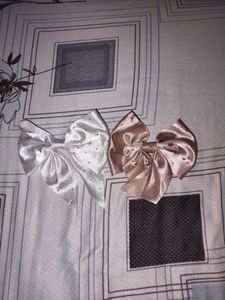 Set of 5 Satin Bow Hair Clips