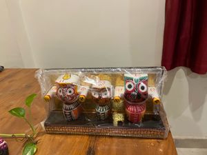 Lord Jagannath Wooden Figurine Set
