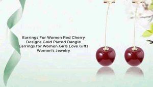 Cherry Red Edgy Beach Hanging Earrings...