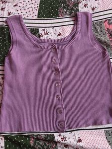 Lilac Ribbed Tank Top