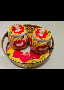 Decorative Serving Tray with Jars newwdtag