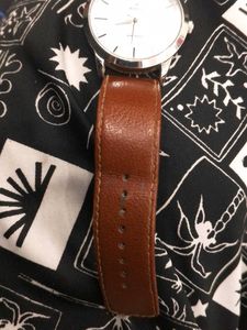 Titan Watch with Leather Strap