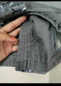 Stunning Grey Sequin Blouse