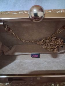 Sparkly Gold Clutch Bag