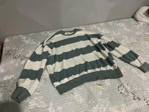 korean brand Striped Long Sleeve Sweater