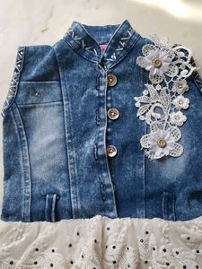 Denim &amp; Lace Dress
