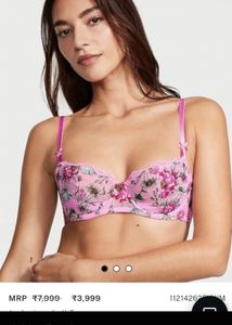 NEW VS Floral Embroidered Balconette Bra
