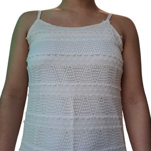 Elegant White Crochet Maxi Dress