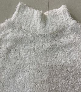 MAX Fluffy White Turtleneck Sweater