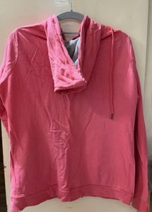 Pink Zip-Up Hoodie Sweatshirt