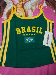 Brazil Themed Green Tank Top