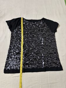 Sparkly Sequin Black Top