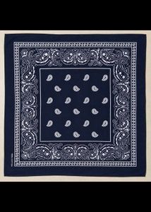Classic Navy Paisley Bandana