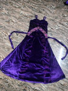 Elegant Purple Velvet Gown