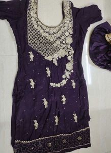 machine stitched suit pant dupatta