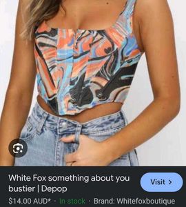 Trendy Swirl Print Bustier Top
