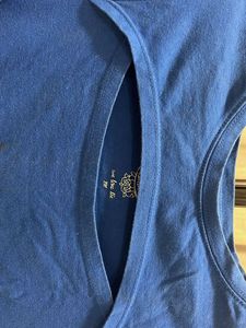 Blue Cutout T-Shirt