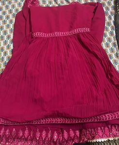 Elegant Pink Anarkali Kurta Set