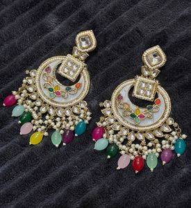 Colorful Beaded Statement Earrings
