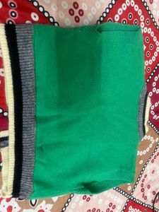 Green Knit Sweater Vest