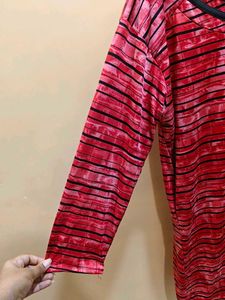 Chic Pink Striped Kurta