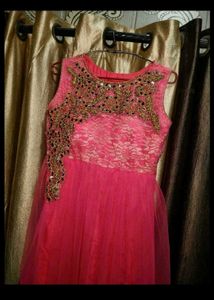 Stunning Pink Embroidered Gown