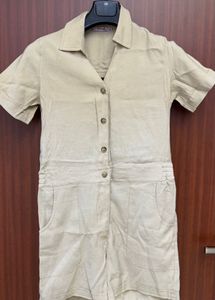 short denim jumpsuit