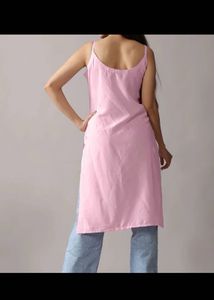 Peach Embroidered Kurti
